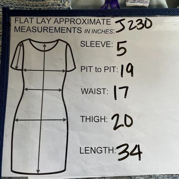 Seraphine Maternity Dress Women's Size 14 Blue Short Sleeve Knee Length Shift - Picture 12 of 16